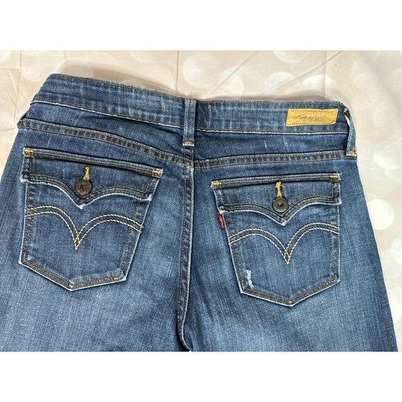 Levi’s 545 Women’s 8M Jeans Low Rise Bootcut Light Distress 32x30 - Picture 7 of 8